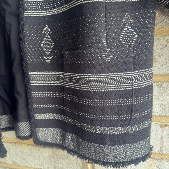 Loft Long Sleeve Striped / Aztec Print Open Front Jacket Blazer Women's Size M - Picture 9 of 10